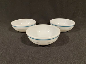 3 ciotole vintage in filigrana turchese 2-PYREX stoviglie Corning 705-4 e 1-Fire King - Foto 1 di 15