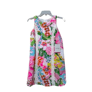 Lilly Pulitzer Dress Girl’s L (10-12) 20th Anniversary Target Floral Pink Hawaii - Picture 1 of 6
