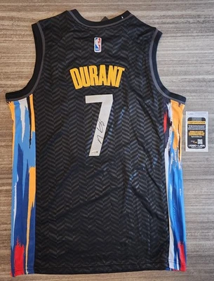 Kevin Durant Signed Brooklyn Nets Basketball Jersey NBA LEGEND JSA - Image 1 of 4