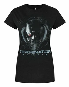 Terminator schwarzes Endoskelett Kurzarm T-Shirt Damen - Bild 1 von 3