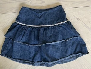 Vintage Girls Denim Tiered Skirt Talbots Kids Size 7 - Picture 1 of 3