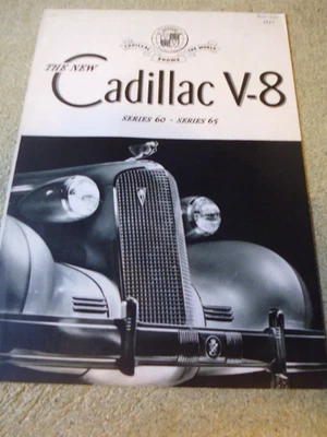 CADILLAC V-8 SERIE 60 SERIE 65 FOLLETO 1937 Foto 1 de 2