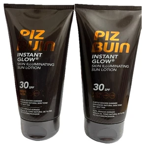 PIZ BUIN INSTANT GLOW SKIN ILLUMINATION SUN LOTION 30 SPF HIGH ALTA 2X150ML - Picture 1 of 6