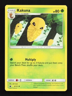 Kakuna 2/111 LP Crimson Invasion English Pokemon Card TCG - Image 1 of 4