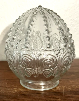 Abajur bolota vidro transparente vintage abajur abajur abajur rosa floral miçangas design 6" - Imagem 1 de 4