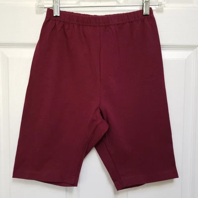 Pantalones Cortos de Bicicleta Hunt Club Borgoña Tirar Alto Mezcla de Algodón para Mujer M De Colección Foto 1 de 3