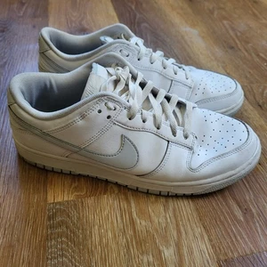 Nike Dunks Low Tops UK 8 White Basketball Shoes Trainers - Picture 1 of 10