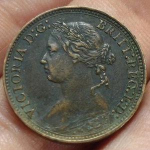 VICTORIA FARTHING 1879 ROYAUME-UNI - Picture 1 of 2