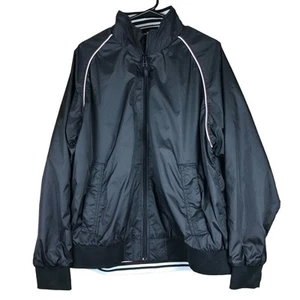 Sport Roundtree & Yorke Mens Jacket Black Wind Rain Breaker Nylon XL - Picture 1 of 11