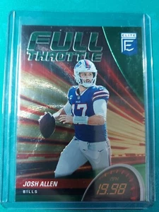 2022 Elite Football Josh Allen Full Throttle Green Parallel #19 Buffalo Bills - Picture 1 of 2