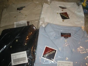 NEW Men s Button Up Dress Shirt Long Sleeves Augusta Sportswear (YOU CHOOSE) - Picture 1 of 25