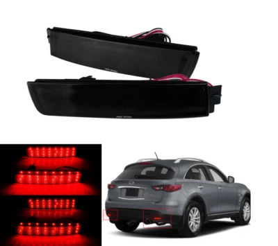 Para Infiniti Juke Murano Sentra LED Parachoques Trasero Reflector Luz Freno Trasera Lámpara Foto 1 de 4