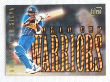 FUTERA CRICKET WORLD CUP WARRIORS - ARAVINDA DE SILVA Ltd Ed CRICKET CARD (SU05)