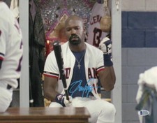 DENNIS HAYSBERT SIGNED 11X14 PHOTO MAJOR LEAGUE AUTOGRAPH BECKETT WITNESS 10