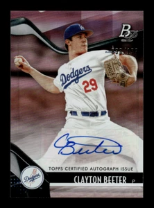 2021 Bowman Platinum Baseball Clayton Beeter #TOP13 Prospect Autograph Pink /199 - Picture 1 of 2