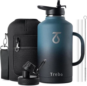 Insulated Water Bottle 2L, Metal Bottle with Handle Stainless Steel Metal Large - Picture 1 of 7