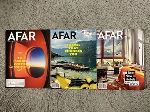 3 AFAR Magazines Lot Travel January February 2021 Spring 2024 Fall 2023 - Picture 1 of 1