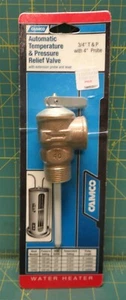 Válvula automática de alivio de temperatura y presión Camco 10473 3/4" T&P con sonda de 4" - Imagen 1 de 4