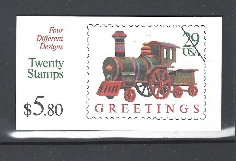 US Scott # 2715 - 2718a / BK 203 - 1992 Christmas Greeting Toys Complete Booklet - Image 1 of 1