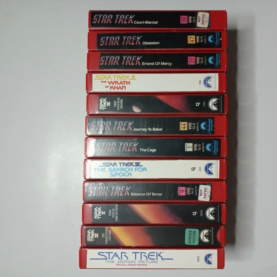 Lot of 12 VHS~STAR TREK COLLECTORS EDITION~1987 PARAMOUNT - Image 1 of 4