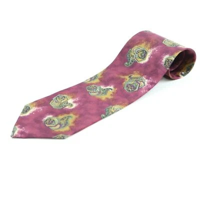 Corbata Evan-Picone Borgoña Abstracta Toda Seda Para Hombre Foto 1 de 3