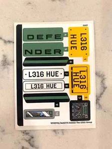 LEGO STICKERBOGEN für 10317 Land Rover Classic Defender 90, Neu & Original! - Bild 1 von 1