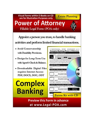 Complex Banking Power of Attorney - Form & CD ( Legal Kit ) - Image 1 of 4