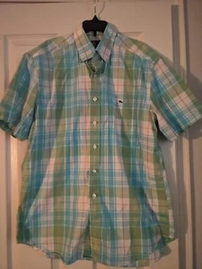 Camisa ballena VINEYARD VINES cuadros pastel, talla mediana, manga corta para hombre - Imagen 1 de 4