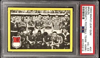 Maple Leaf Gum Brazil Team 1959 *Pele RC* PSA 4 (versión holandesa) **raro** Foto 1 de 4