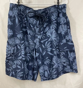 OP Men’s Medium 32-34 Swim Trunks Blue Shorts Pocket Draw String 9” Inseam - Picture 1 of 3
