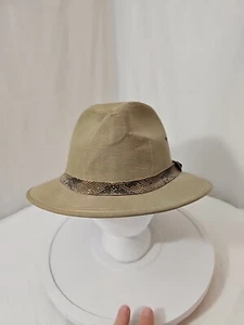 Vintage Backtrails di Dobbs USA tela ventilata safari fedora, Large 7 1/4-7 3/8 - Foto 1 di 8