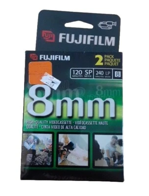 Fujifilm 120 мин 8 мм видеокамеры ленты P6-120 видео кассеты 2 упаковки новый  - Изображение 1 из 4