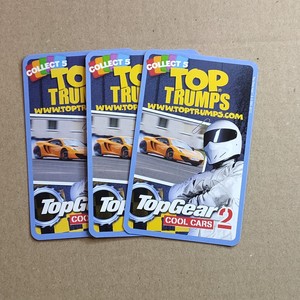 Top Trumps Top Gear Cool Cars 2 / Single Card / Choose Your Card