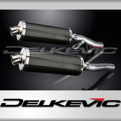 Kit silenciador escape carbono ovalado Kawasaki Concours ZG1000 1986-2006 Slip On 14" Foto 1 de 4