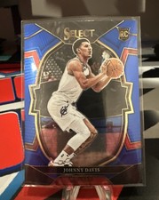 2022-23 Panini Select Johnny Davis Retail Blue Concourse Rookie RC #100 Wizards