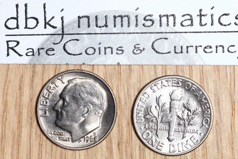 1968 D Roosevelt Dime 10¢ - BU - Brilliant Uncirculated Cover
