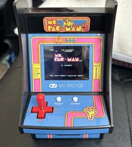 Ms. Pac-Man Arcade Game & Cabinet Micro Player Mini Tabletop Handheld - Works - Picture 1 of 9