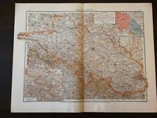 VINTAGE MAP-PAGES 51-52 FROM ANDREE WORLD ATLAS -PROVINCE SILESIA/GERMANY/ -1914
