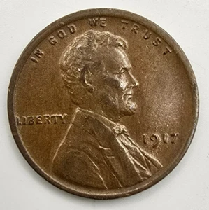 1917 P Lincoln centesimo di grano XF/AU lo classifichi! Penny EF spedizione gratuita! - Foto 1 di 4