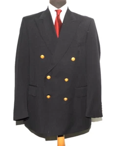 AQUASCUTUM OF LONDON DOUBLE BREASTED BLAZER JACKET NAVY BLUE 40'' R - Picture 1 of 14