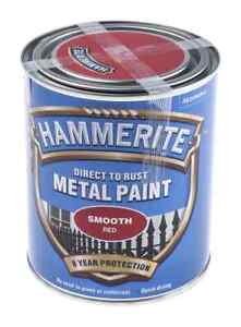 HAMMERITE Direct To Rust Metal Paint 750ml Smooth Red