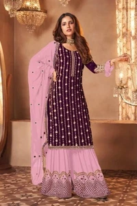 Indian Pakistani Bollywood Salwar Kameez Pakistani Fastival Suit Wedding Dress - Picture 1 of 7