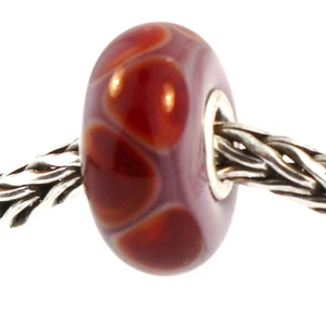 Auténtico Trollbeads Vidrio 61311 Borde Lila:1 RETIRADO - Imagen 1 de 3