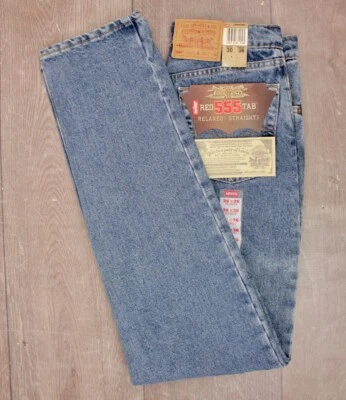 Pantalones de mezclilla para hombre de colección Levi's 555 calce relajado pierna recta talla 30x36 años 90 Foto 1 de 4