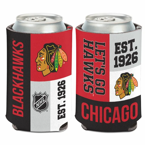 CHICAGO BLACKHAWKS SOFT FOAM CAN COOLER COOZIE HOLDER NHL LICENSED Cover