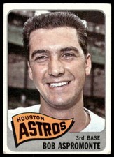 1965 TOPPS BOB ASPROMONTE 175 VG BASEBALL HOUSTON ASTROS