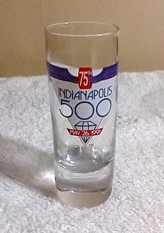 1991 INDY 500 Shot GLASS • 75TH • Diamond Cover