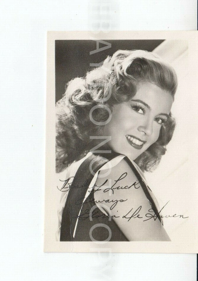 Fotografía. Gloria De Haven. ¿Autógrafo? ¿Facsímil?. Actriz estadounidense.  Foto 1 de 1