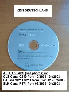 NAVIGATION CD MERCEDES AUDIO 50 NTG1 FRANCE BELGIUM 2012/2013 SLK CLS E Class - Bild 1 von 2