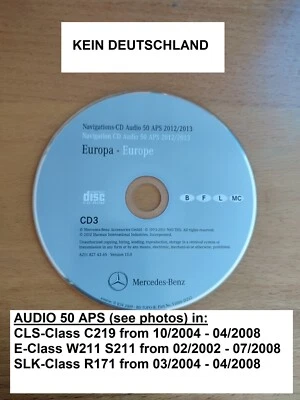 NAVIGATION CD MERCEDES AUDIO 50 NTG1 FRANCE BELGIUM 2012/2013 SLK CLS E Class - Bild 1 von 2
